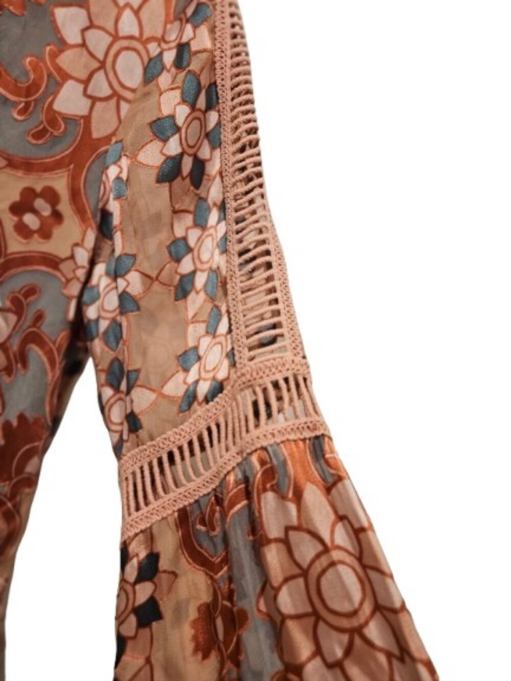 For Love and Lemons Juliet A-Line Boho Mini Dress - Maroon Size M - Picture 4 of 8